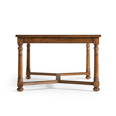 Jonathan Charles Casual Accents Walnut Parquet Oyster Cocktail Table