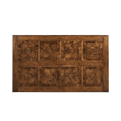 Jonathan Charles Casual Accents Walnut Parquet Oyster Cocktail Table