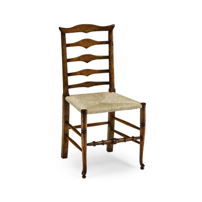 Jonathan Charles Casual Accents Walnut Triangular Ladderback Side Chair