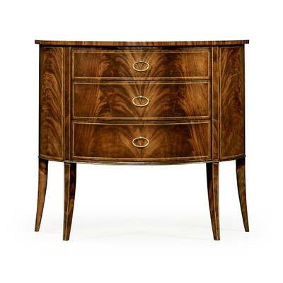 Jonathan Charles Knightsbridge Biedermeier Mahogany Demilune Cabinet