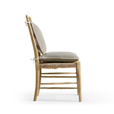 Jonathan Charles Timeless Doppler Ladderback Side Chair in Stripped Brown Chestnut