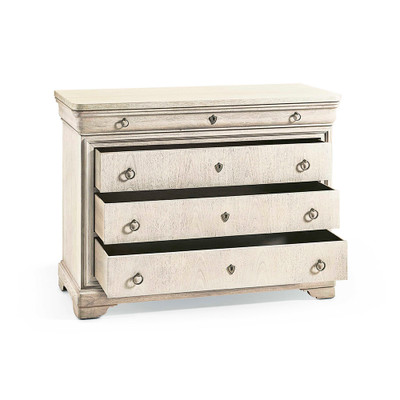 Jonathan Charles Timeless Entropy Louis Phillipe Drawer Chest in Bleached Walnut - Small