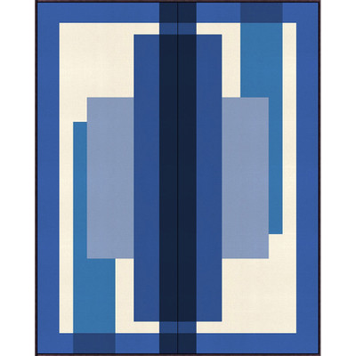 Wendover Blue Geo Diptych