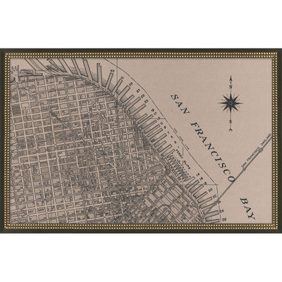 Wendover San Francisco Vintage Grid Map C