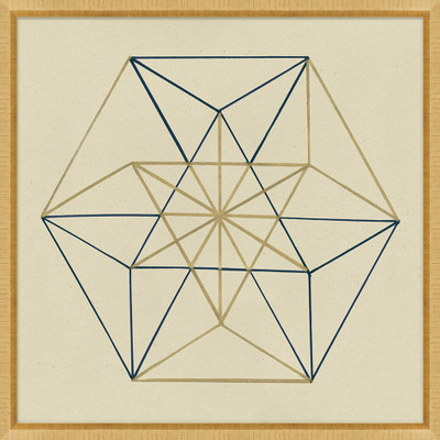 Wendover Navy and Gold Geo 6