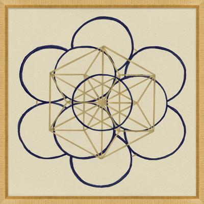 Wendover Navy and Gold Geo 1