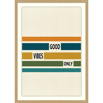 Wendover Striped Graphic Good Vibes Only