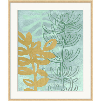 Wendover Gold Aqua Ferns 2