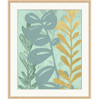 Wendover Gold Aqua Ferns 8