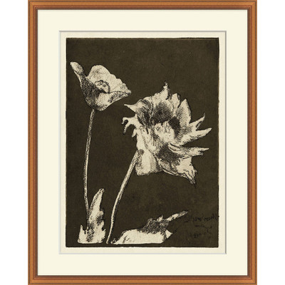 Wendover Sepia Floral Etching 5