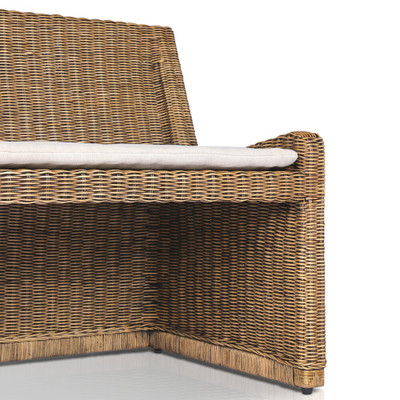 Amber Lewis x Four Hands BYO: Senna Woven Dining Banquette - Raf Dining Bench 49"