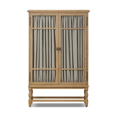 Amber Lewis x Four Hands Finley Cabinet - Aged Smoked Oak Resawn