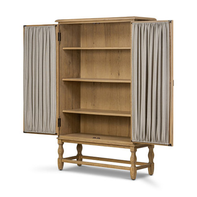 Amber Lewis x Four Hands Finley Cabinet - Aged Smoked Oak Resawn