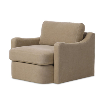 Amber Lewis x Four Hands Aurelia Swivel Chair - Broadway Canvas