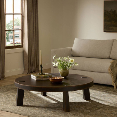Amber Lewis x Four Hands Sadira Coffee Table - 50" - Burnt Oak Veneer