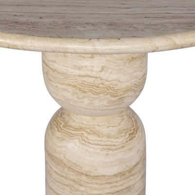 Amber Lewis x Four Hands Figueroa Dining Table - 42" - Light Beige Travertine