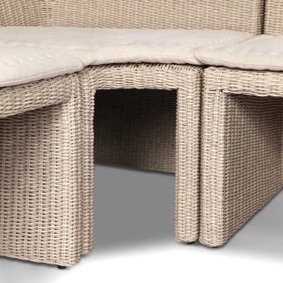 Amber Lewis x Four Hands Senna Outdoor Dining Banquette L-Shape - Left Arm Facing - 106"