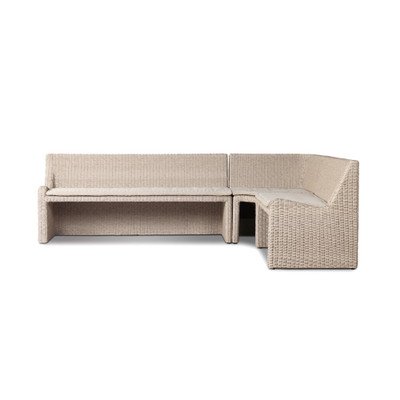 Amber Lewis x Four Hands Senna Outdoor Dining Banquette L-Shape - Right Arm Facing - 106"