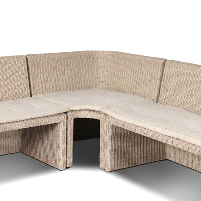 Amber Lewis x Four Hands Senna Outdoor Dining Banquette L-Shape - Right Arm Facing - 106"