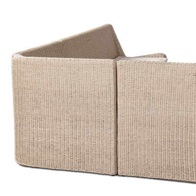 Amber Lewis x Four Hands Senna Outdoor Dining Banquette L-Shape - Right Arm Facing - 106"