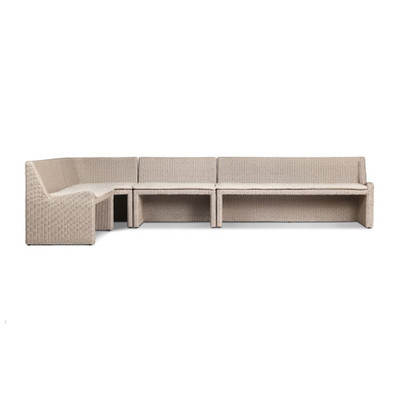 Amber Lewis x Four Hands Senna Outdoor Dining Banquette L-Shape - Left Arm Facing - 144"