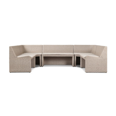 Amber Lewis x Four Hands Senna Outdoor Dining Banquette U-Shape - 117"
