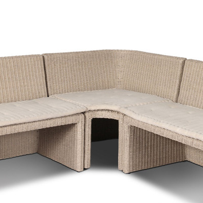 Amber Lewis x Four Hands Senna Outdoor Dining Banquette U-Shape - 117"