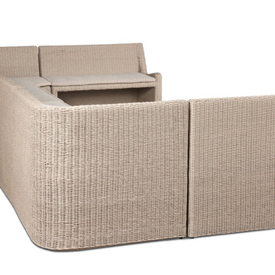 Amber Lewis x Four Hands Senna Outdoor Dining Banquette U-Shape - 145"