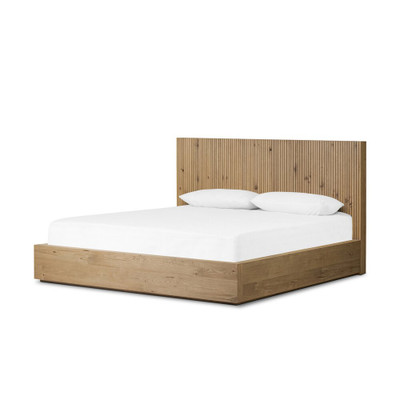 Four Hands Leo Bed - King - Rustic Light Natural Oak