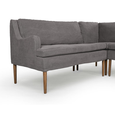 Four Hands Aurelia Dining Banquette L-Shape - 99" - Left Arm Facing - Broadway Denim