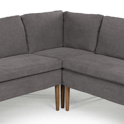 Four Hands Aurelia Dining Banquette L-Shape - 99" - Left Arm Facing - Broadway Denim