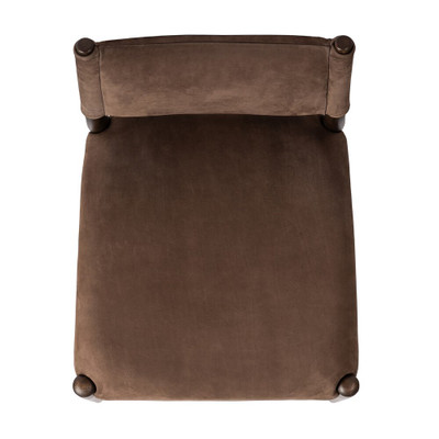 Four Hands Jayla Armless Dining Chair - Nubuck Cigar