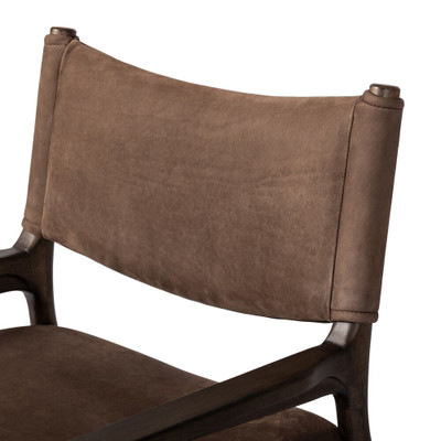 Four Hands Jayla Dining Armchair - Nubuck Cigar