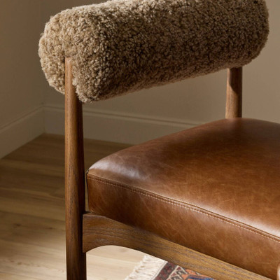 Four Hands Jazelle Bar Stool - Taupe Shearling