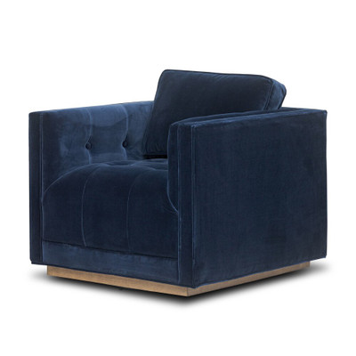 Four Hands Kiera Swivel Chair - Surrey Midnight