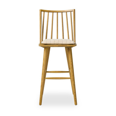 Four Hands Lewis Windsor Bar Stool - Sandy Oak - Lavon Flint