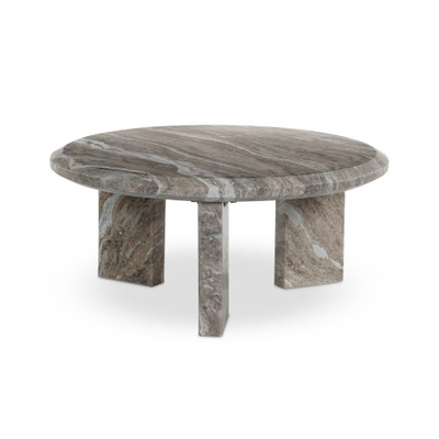 Four Hands Dakota Nesting Coffee Table - Small - Dark Taupe Marble Solid