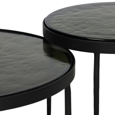 Four Hands Yoko Nesting Tables - Moss Cast Glass