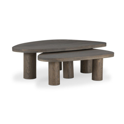 Four Hands Zion Nesting Coffee Table Set - Grey Tobacco Oak