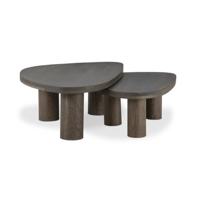 Four Hands Zion Nesting Coffee Table Set - Grey Tobacco Oak