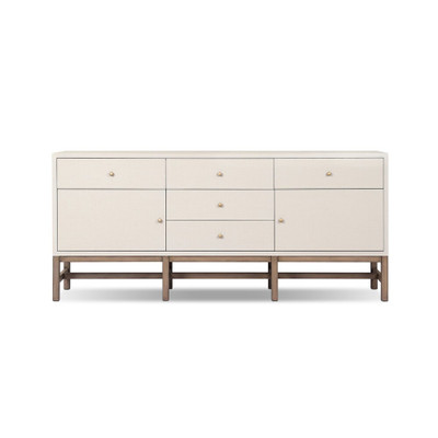 Four Hands Fiona Sideboard - Ivory Painted Raffia