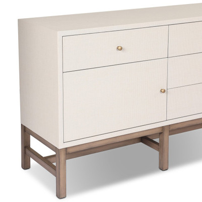 Four Hands Fiona Sideboard - Ivory Painted Raffia