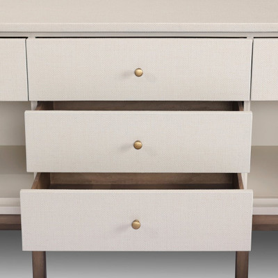 Four Hands Fiona Sideboard - Ivory Painted Raffia