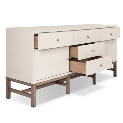 Four Hands Fiona Sideboard - Ivory Painted Raffia