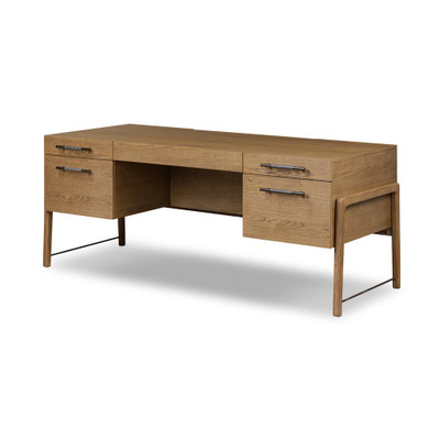 Four Hands Rosedale Executive Desk - Amber Oak