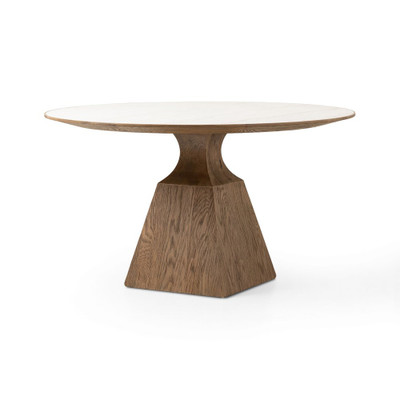 Four Hands Sargon Dining Table - Honed White Marble