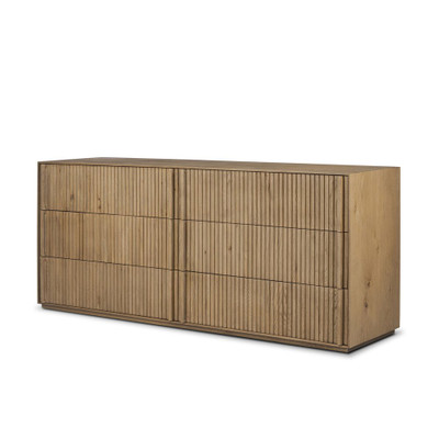 Four Hands Leo 6 Drawer Dresser - Rustic Light Natural Oak