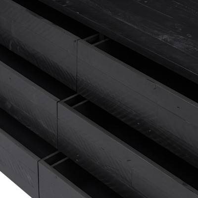 Four Hands Perot 6 Drawer Dresser - Aged Black Pine