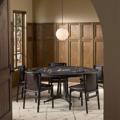 Four Hands District Eight Poker Table - Ebonized Oak
