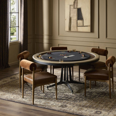 Four Hands District Eight Poker Table - Smoked Oak